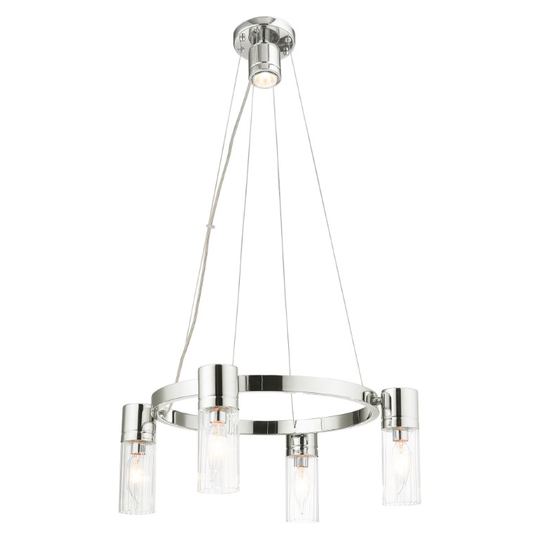 Livex Lighting 50694-05 Transitional Four Light Chandelier from Midtown Collection Finish Polished Chrome Livex Lighting 50694-05 Transitional Four Light Chandelier from Midtown Collection Finish Polished Chrome
