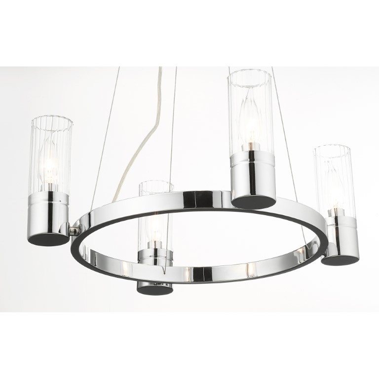 Livex Lighting 50694-05 Transitional Four Light Chandelier from Midtown Collection Finish Polished Chrome Livex Lighting 50694-05 Transitional Four Light Chandelier from Midtown Collection Finish Polished Chrome